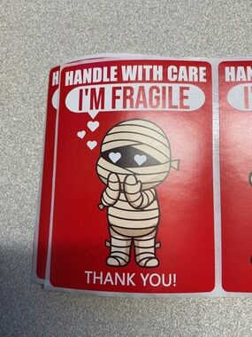 50 Cute Fragile Stickers Handle With Care Funny Animal Labels